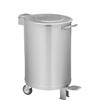  45L Stainless Steel Bucket Industrial Kitchen Wheels and Lid